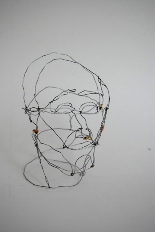 Drawing made with metal wire and elastic bands, 2008